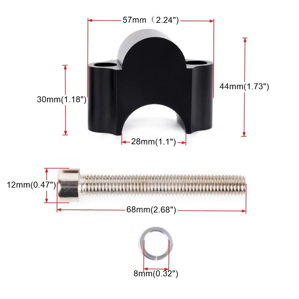 1 Pair Motorcycle 28mm 1 1/8