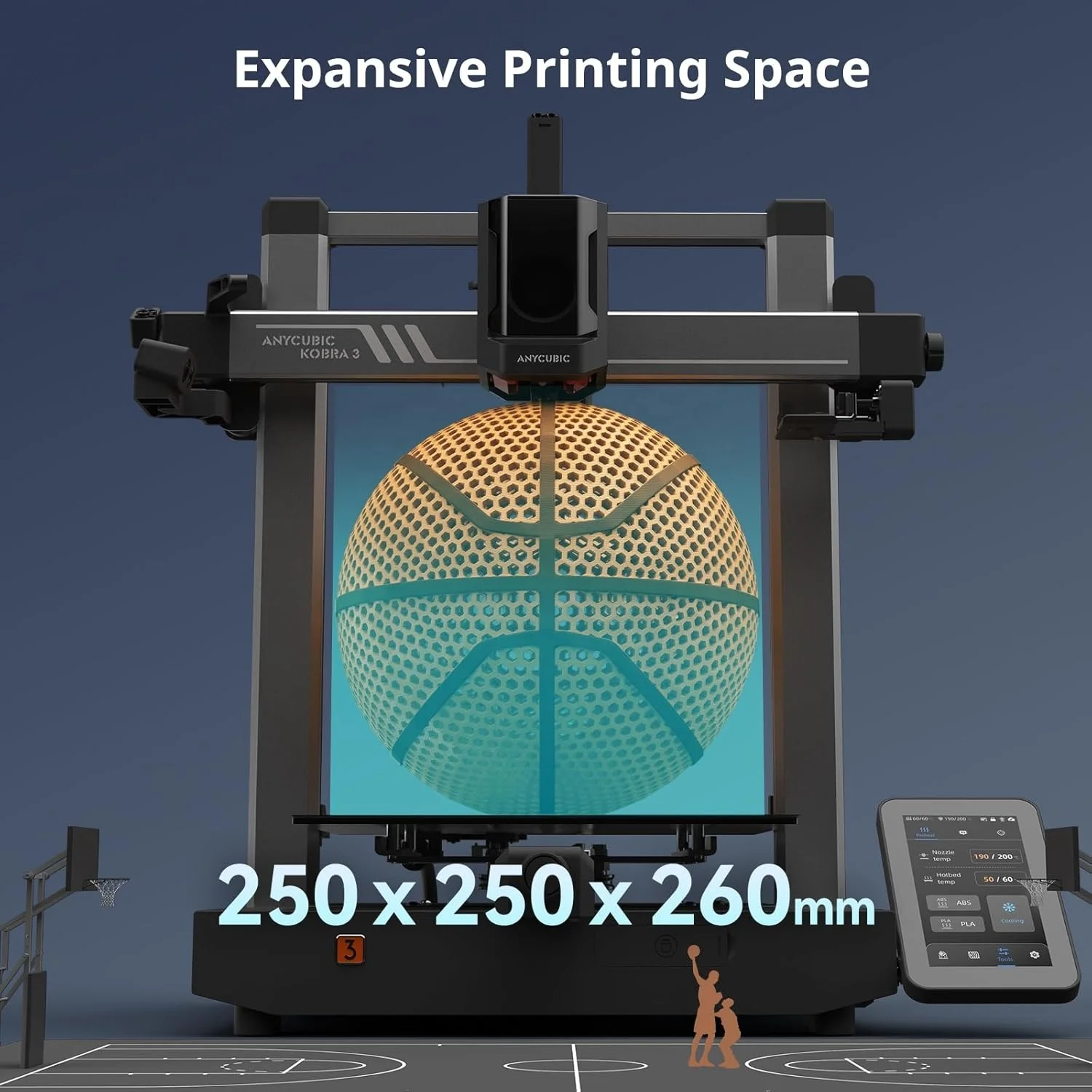 Kobra 3 Combo Multicolor High Speed Max 600mm/s Large Print Size 250x250x260mm Desktop 3D Printer