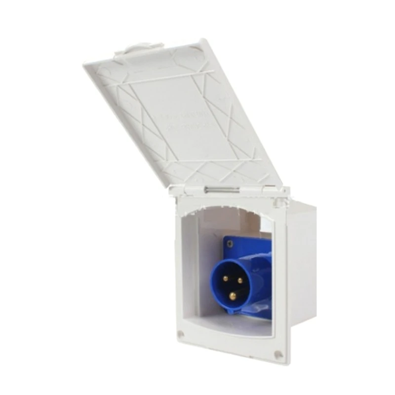 220V-240V 16A 23A RVs Power Outlet Box, Enclosed Lockable WeatherproofOutdoor Electrical Receptacle Panel Dropshipping