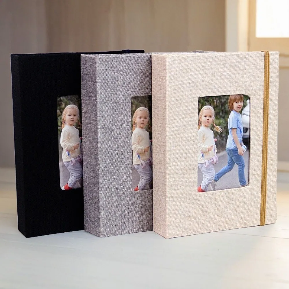 New 6 Inch 52 Pockets Photo Album Large Capacity Insert Pocket Scrapbook Album Laminated Slip-in Picture Albums Home Storage