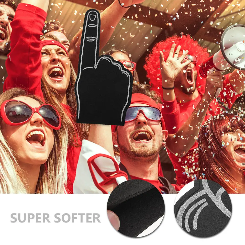 2Pcs Foam Finger Cheerleading Props Noise Makers Reusable Soft Foam Hand for Sporting Events Parties Concerts Party Favor