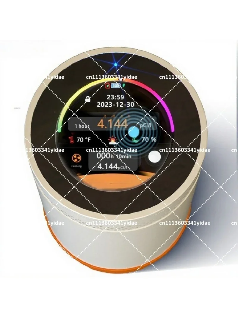 RM-75 Radon Detector Touchscreen Pulse Ion Alarm Home Air Quality Monitor Accurate Real-Time Radon Level Measurement