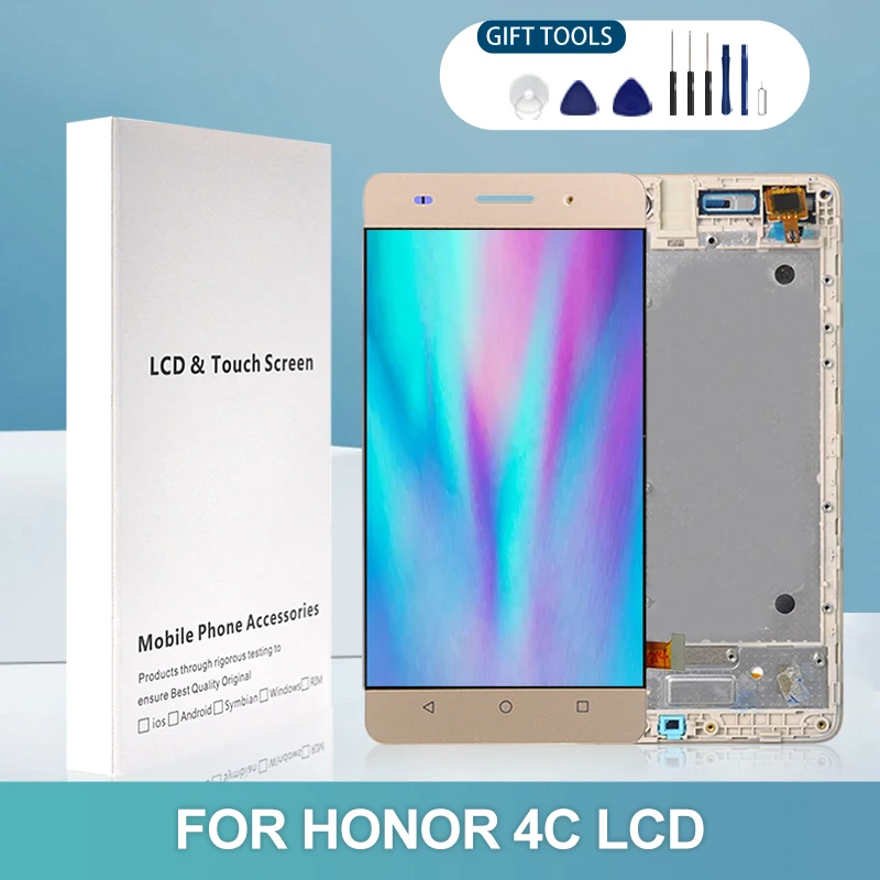 

5.0" Display For Huawei G Play Mini Lcd Touch Panel Digitizer Assembly CHC U01 U03 Screen For Honor 4C Display With Frame