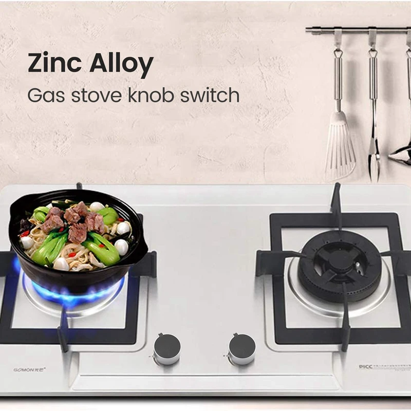 【Must-Haves】6 ชิ้นลูกบิดเตาเปลี่ยน 8 มม.D เพลาควบคุมสวิทช์ลูกบิดสําหรับหม้อหุงข้าวเตาอบแก๊ส Hob สวิทช์อะแดปเตอร์