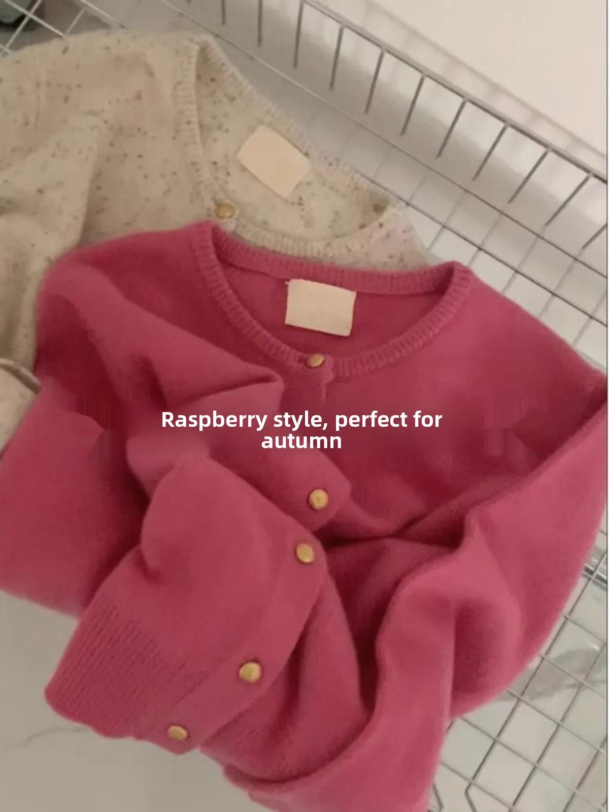 

Soft Bear Velvet Knitted Cardigan Women's Sle Golden Button Sweater Jaet nk Spring Autumn Korean Gentle Wind