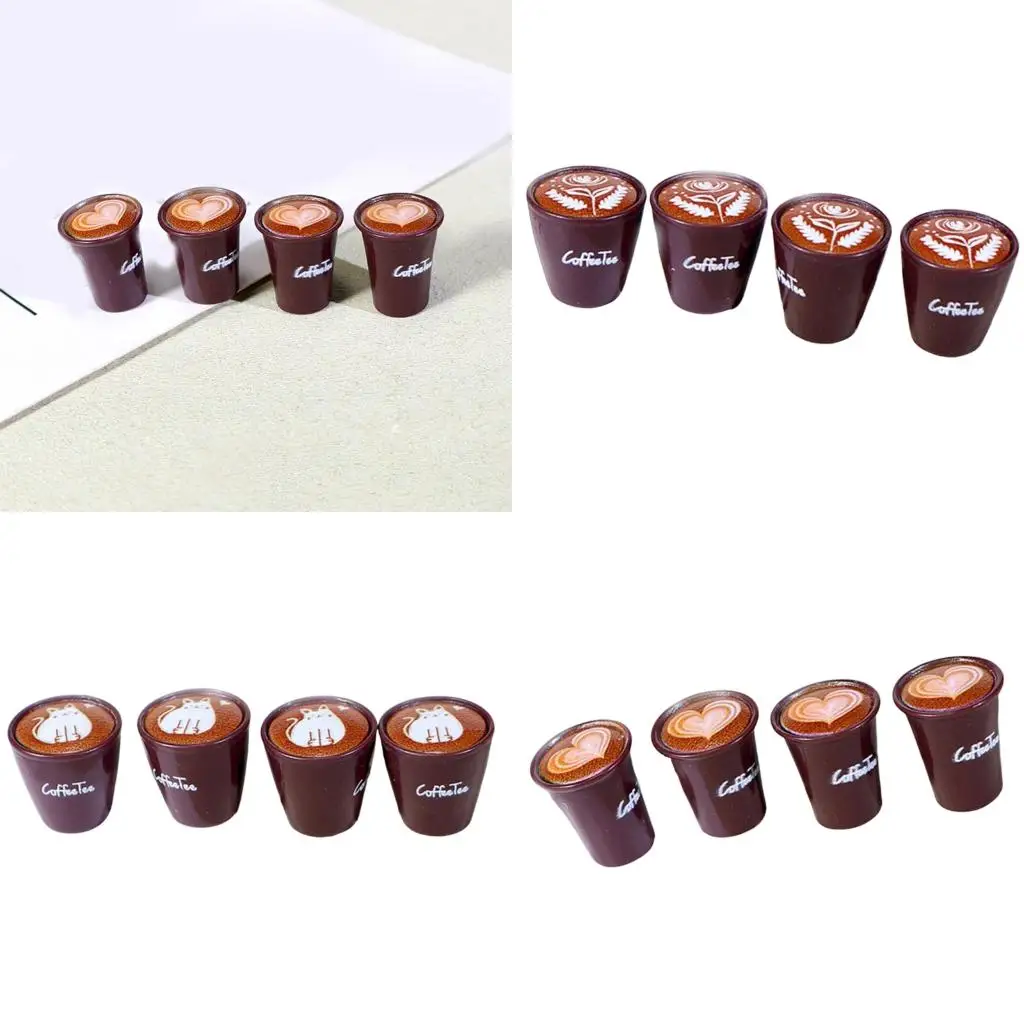  Handcraft Resin Coffee Cup Model With Latte Detailing Display Piece For Artistics Collectors