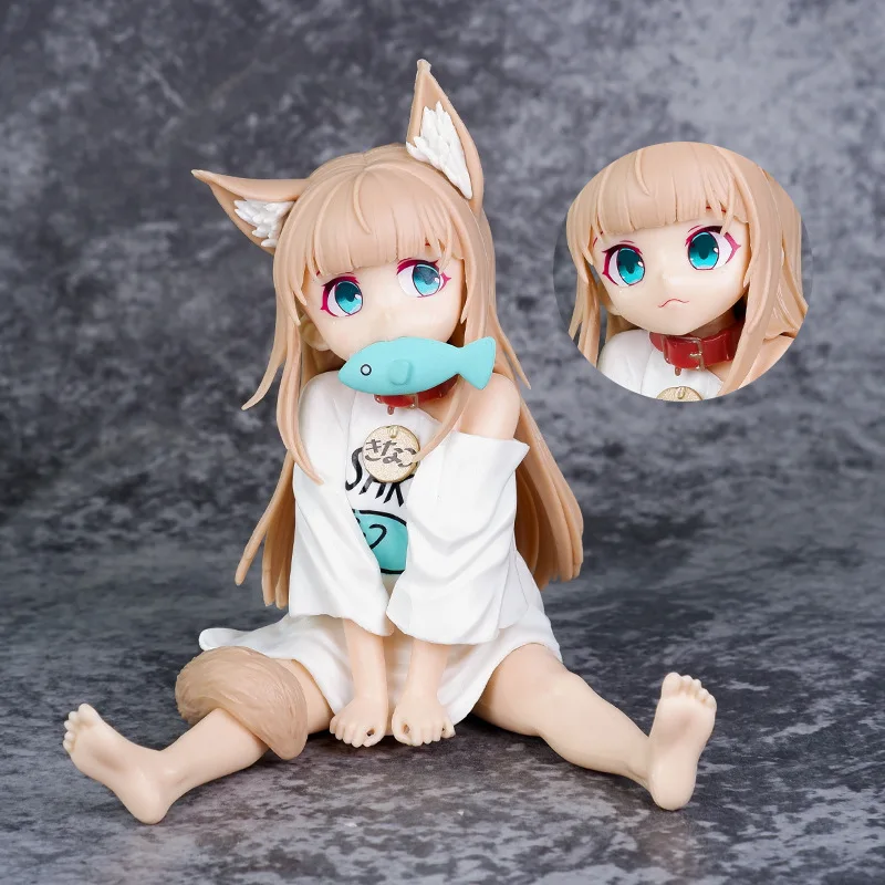 Neue Anime Figur goldener Kopf meine Katze ist ein kawaii Mädchen 8cm PVC Desktop-Dekoration Auto Ornamente Modell Puppe Spielzeug Weihnachts geschenk