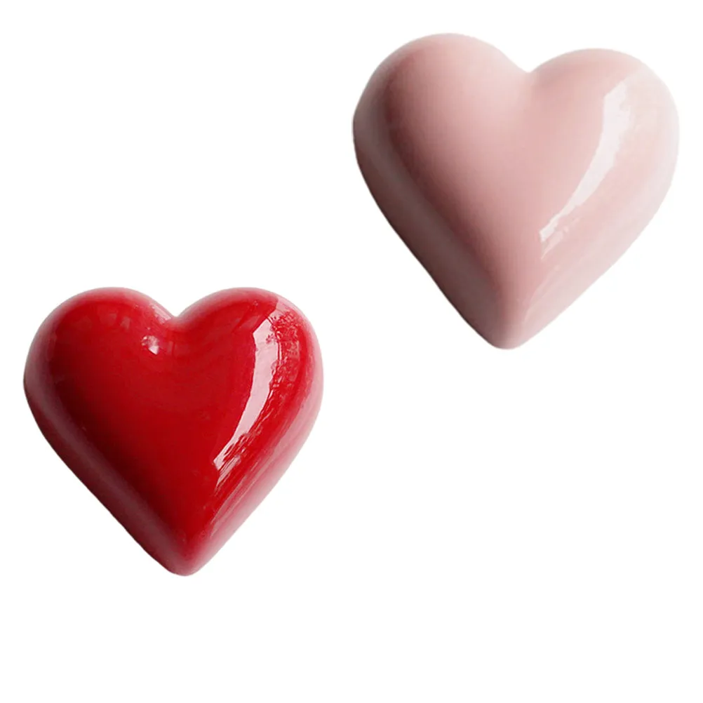 10Pcs Creative Heart Shape Resin Magnet Stickers Extra Adhesion Perfect for Fridge Door Whiteboard Locker Cubicle