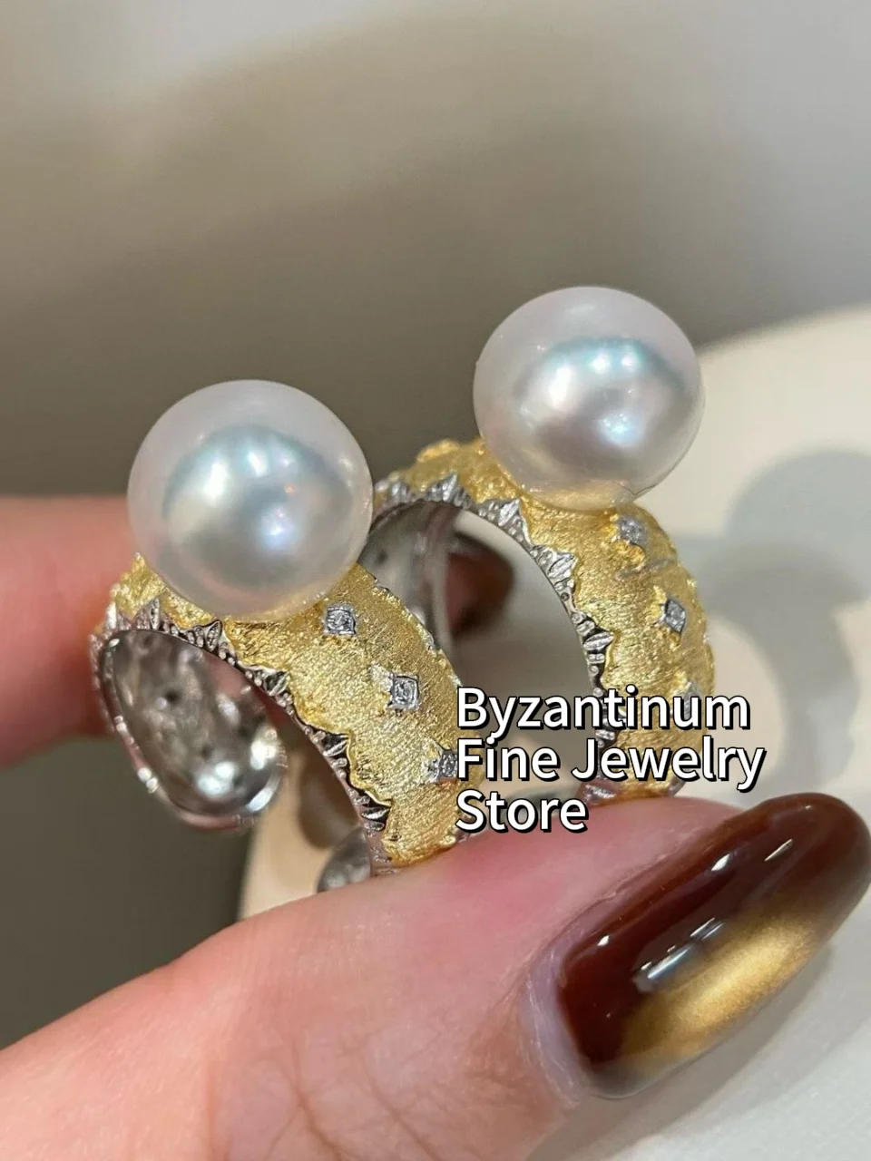 Certificated 925 Silver Bucci Chunky Open Rings 10-11m Natural White Pearl Aurora Luster Vintage Segirnato Fine Jewelry Retail