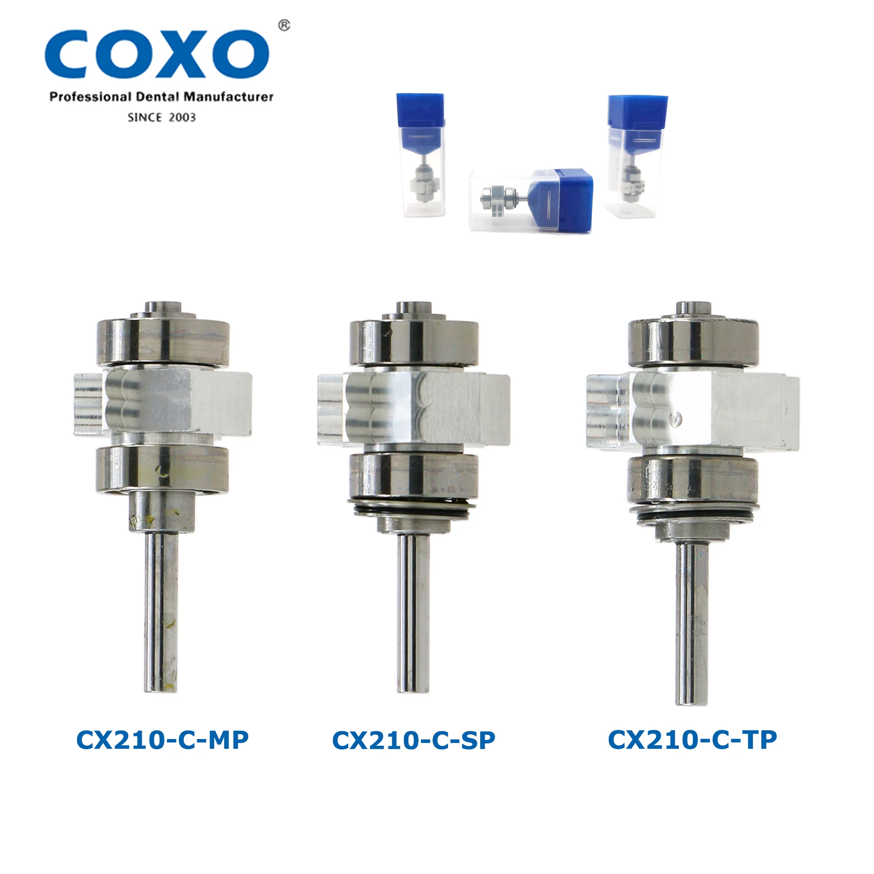 

COXO Dental Turbine Cartridge Air Rotor For Original YUSENDENT CX207 Fiber Optic LED High Speed Handpiece Dental Accessories