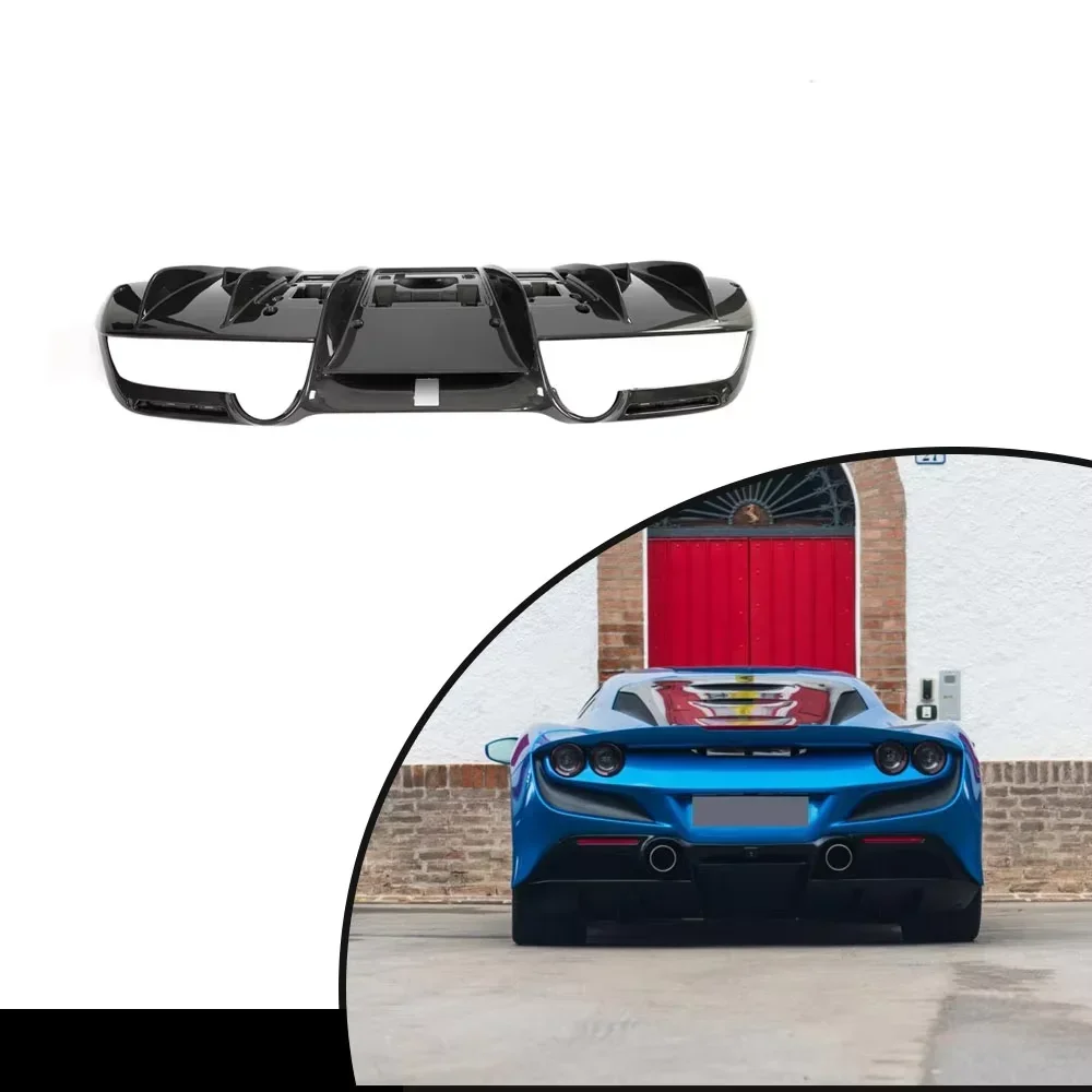 Factory OEM Dry Carbon Rear Diffuser For Ferrari F8 Spider 2020-2022 Rear Bumper Lip