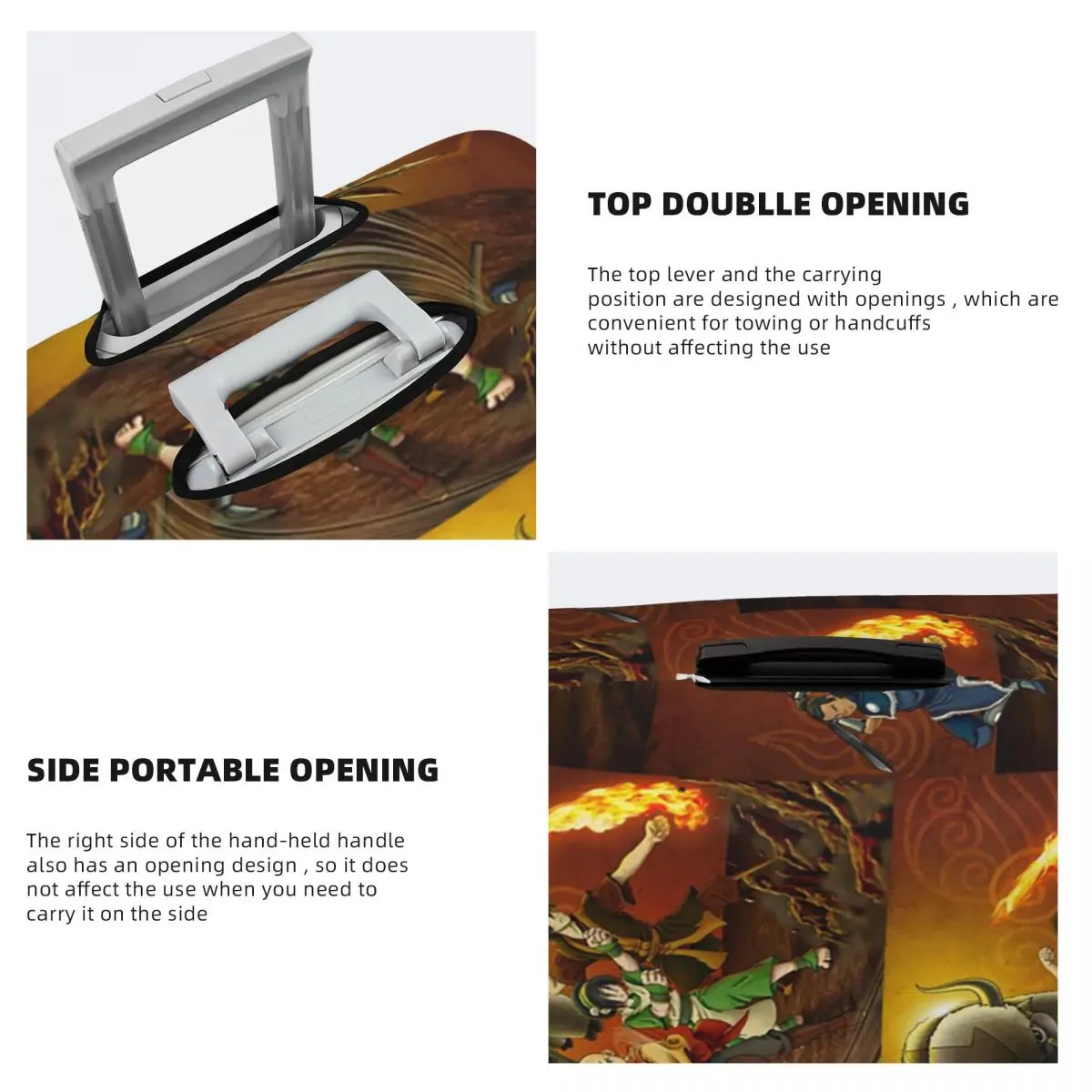 The Last Paintbender Team Avatar Ultimate (3) Защитный чехол для чемодана Эластичные дорожные защитные чехлы для багажа для 18-32 дюймов