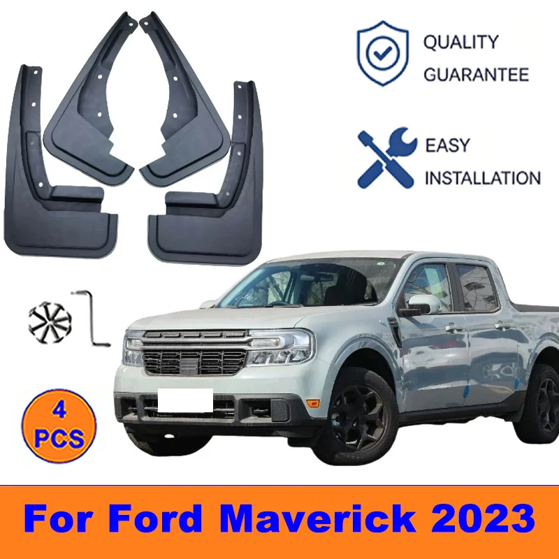 

4Pcs Mud Flaps For Ford Maverick 2023 - Splash Guards Front&Rear Wheel Fender Mudguards Car Exterior Protection Accessories