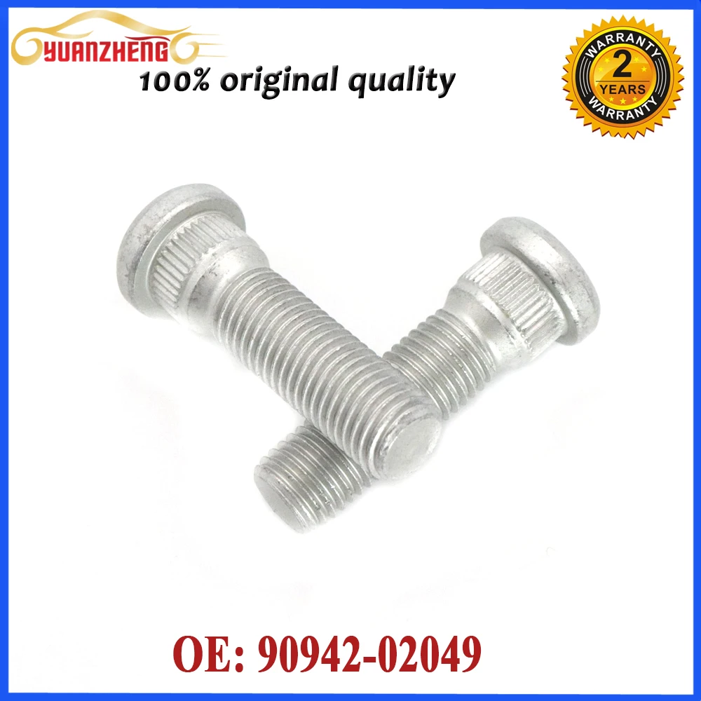 2pcs Wheel Lug Stud Hub Bolt 90942-02049 Fit For Toyota Camry Corolla Tacoma Prius Tundra Lexus CT200H ES300 RX350 Scion IQ TC