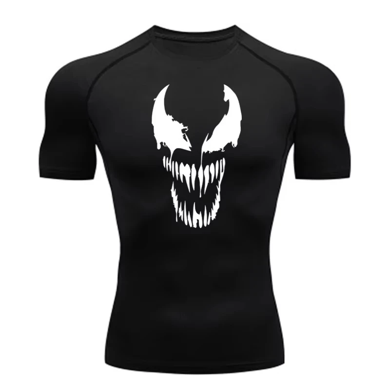High Elasticity Compression for Men's Athletic Quick Dry Tshirts Tops Gym Workout High Elasticity Breathable Short Sleeve Tees
