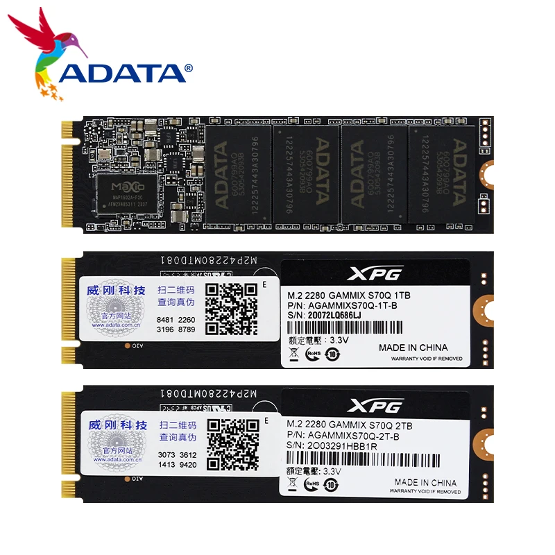 Imagem -03 - Adata-xpg S70q Solid State Drive M.2 2280 Pcie4.0 Nvme Ssd 1tb 2tb Disco Rígido Interno para Ps5 Laptop Desktop