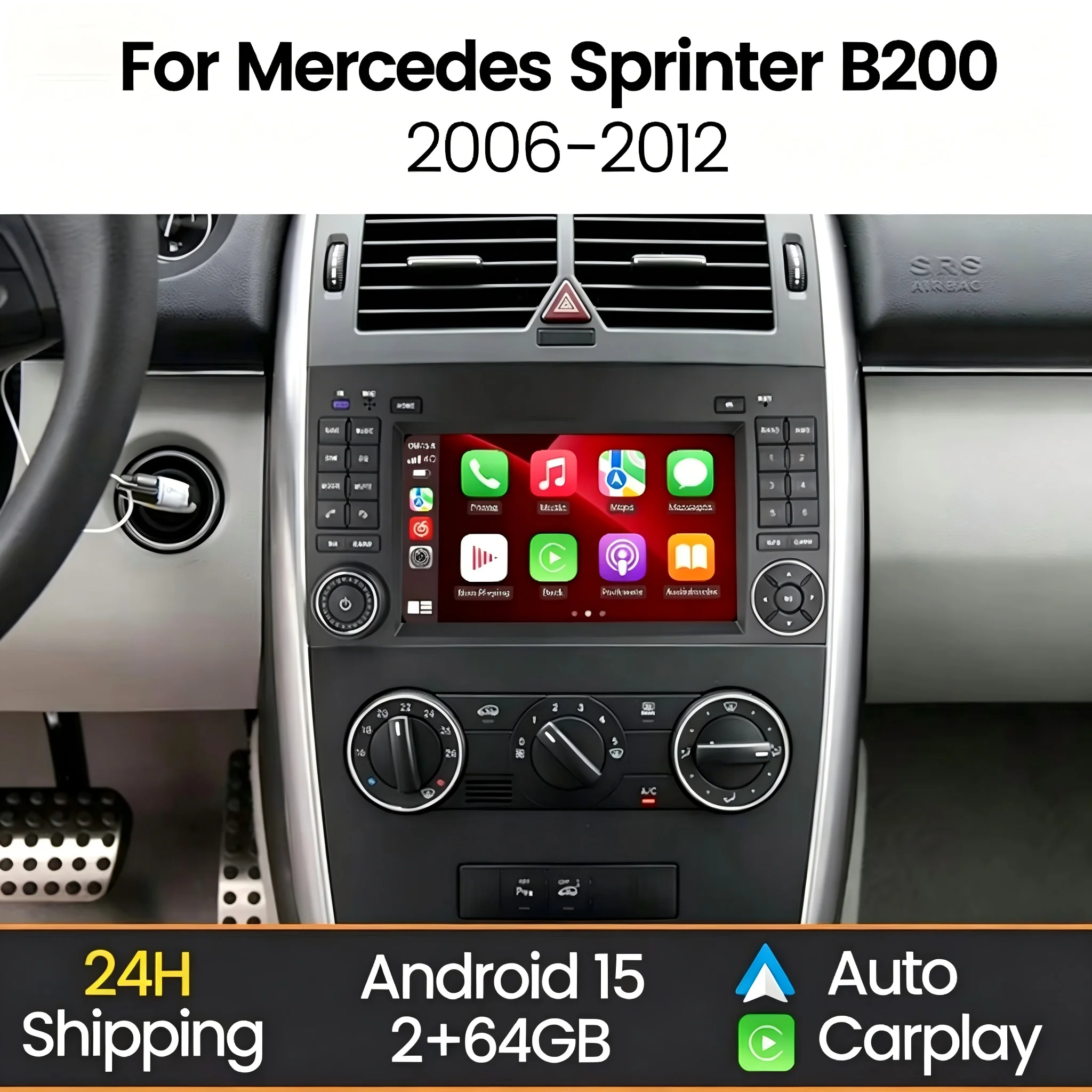 MEKEDE Android Auto Radio Stereo Für Mercedes Benz Sprinter B200 Vito W639 Viano B Klasse W169 W245 W209 Multimedia Player Carplay