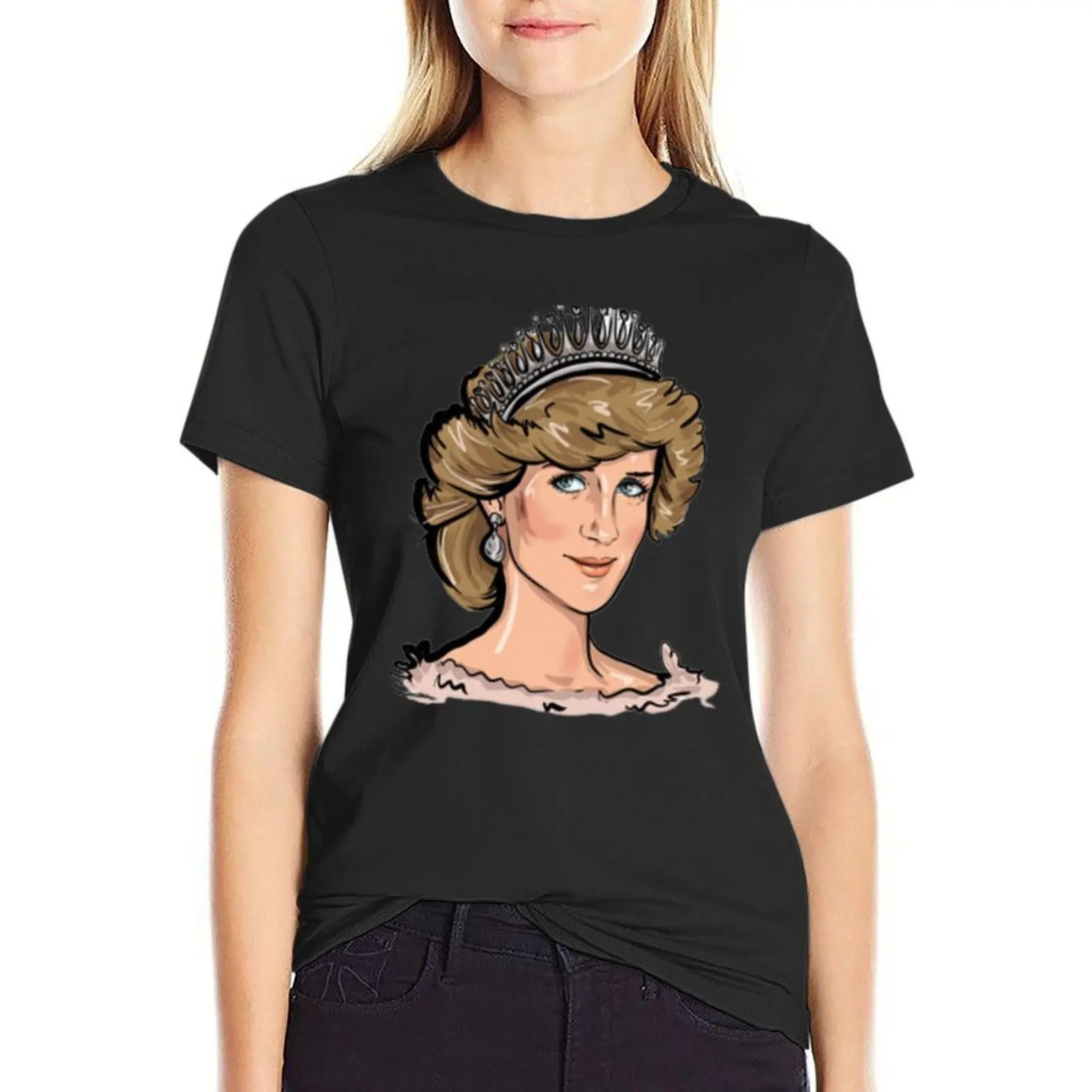 

Princess diana T-Shirt Blouse Aesthetic clothing kawaii clothes aesthetic clothes western t-shirt dress for Women