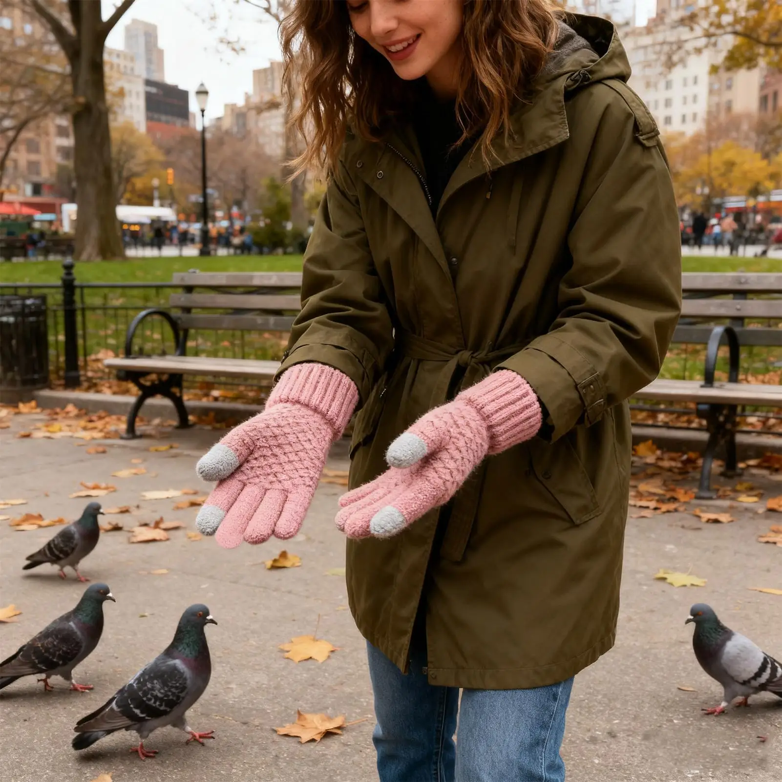 

Перчатки для холодной погоды, сенсорный экран, эластичные манжеты, мягкие удобные зимние перчатки с сенсорным экраном для бега, спорта, вождения, верховой езды