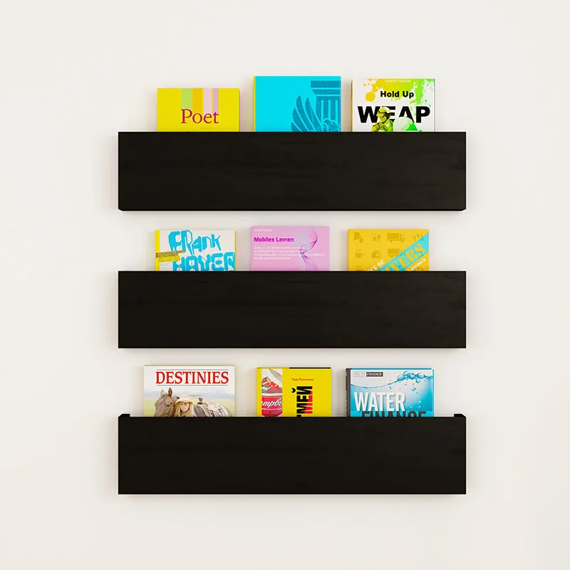 Iron Decorative Shelf Creative Wall-Mounted Storage Display for Living Room Magazines Rack Modern