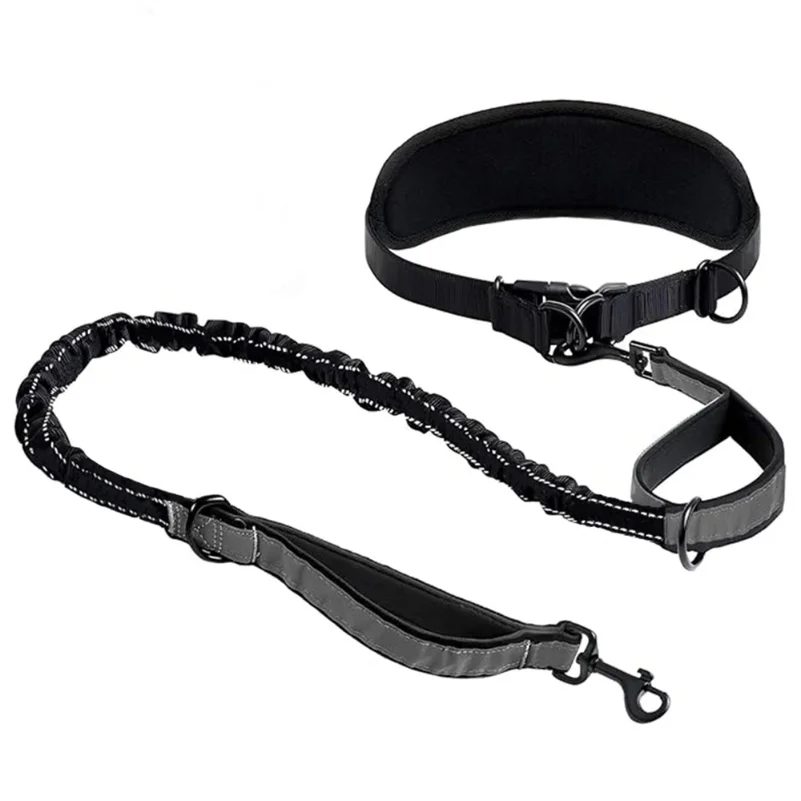 Handsfree hundkoppel med midjebälte och reflexdetaljer_voghion.com
