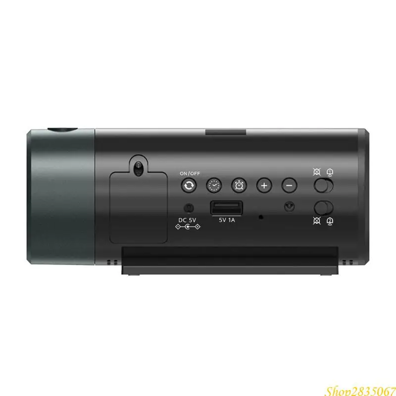 USB Plug in Projection Alarm Clock Digital LED Display Screen for Offices 831F