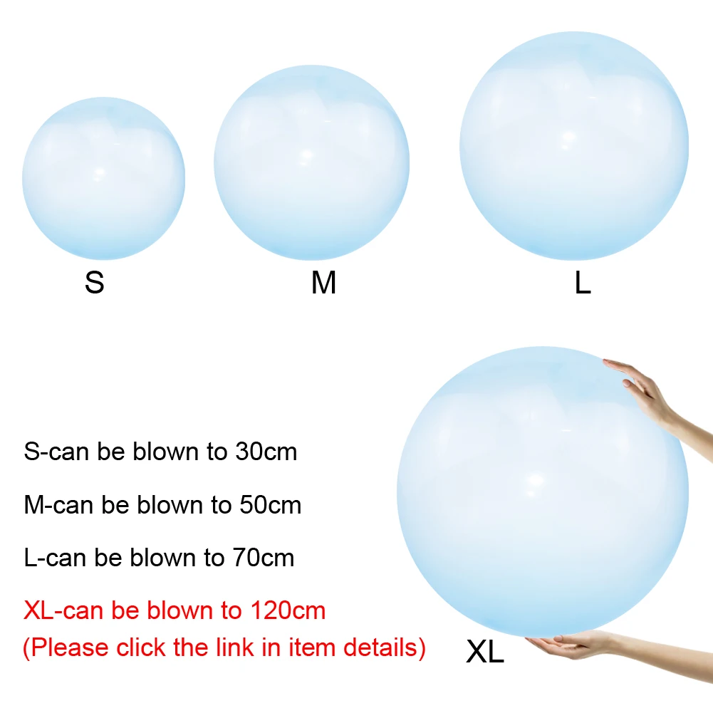 Kinder Blase Ball Ballon Blasen Transparent Blase Aufblasbare Ball Spiele Outdoor Spielzeug Baby Dusche Wasser Gefüllt Ball Spielzeug Geschenke