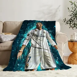 Cute Blanket CR7 Ronaldo Sofa Camp Nap Bedspread Soft Bicycle Blanket Fleece Home Textile Birthday Gift Blanket Bedroom Decor