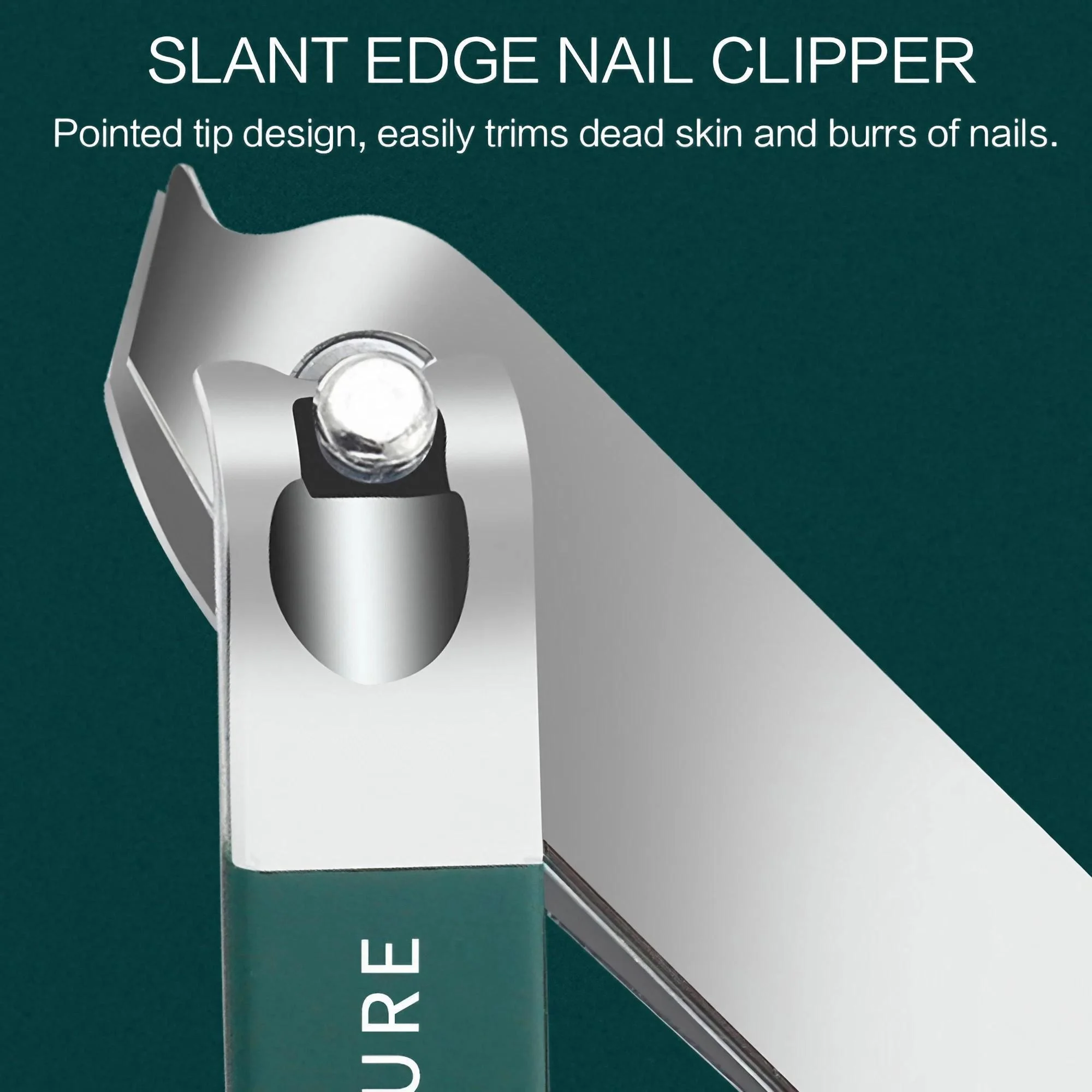 Spatwaterdichte nagelknipperset in draagbare koffer - scherpe roestvrijstalen messen voor heren dames reizen thuis manicure gereedschap