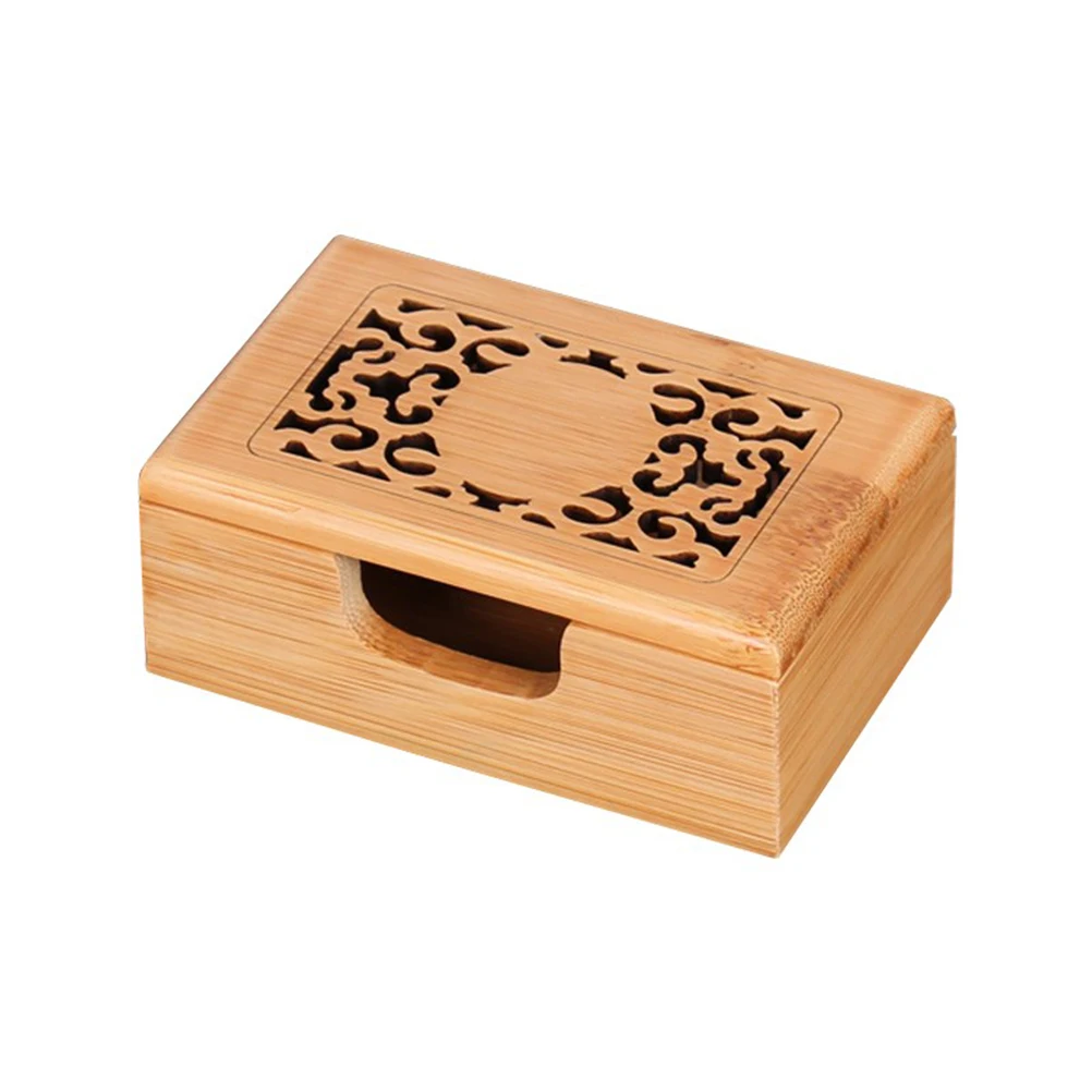 

Business Card Desk Organizer Case Holder Display Stand Hollow Design Office Name Storage Box Name