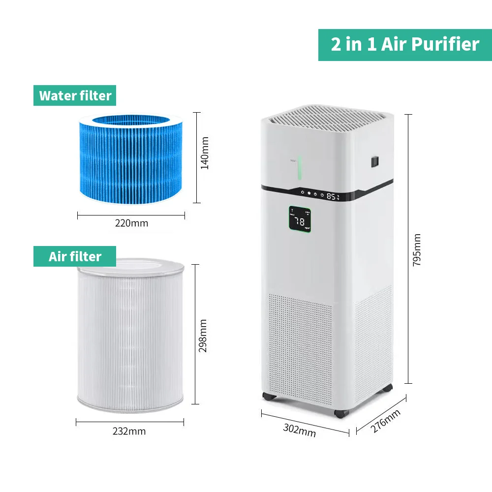 WIFI Smart Large Room Air Purifier China Home T uya Air Purifier and Humidifier 2 in 1