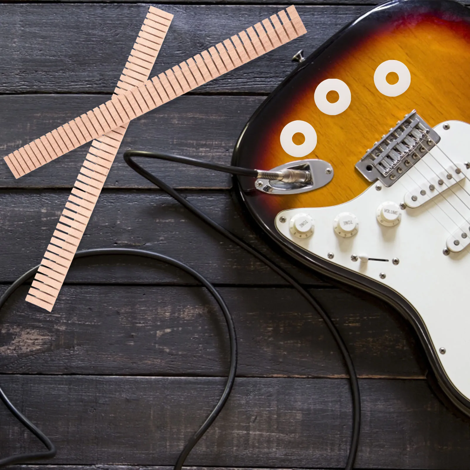 

3 Pcs Purfling Inlay Strips Decorative Edging for Acoustic Classical Ukulele Purfling Strips Ukulele Bass Wooden Strip