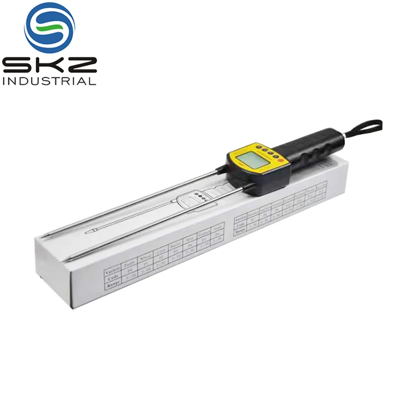 SKZ Handheld Moisture Meter LCD Digital Grain Moisture Meter Hygrometer with Measuring Probe for Corn Wheat Rice Bean