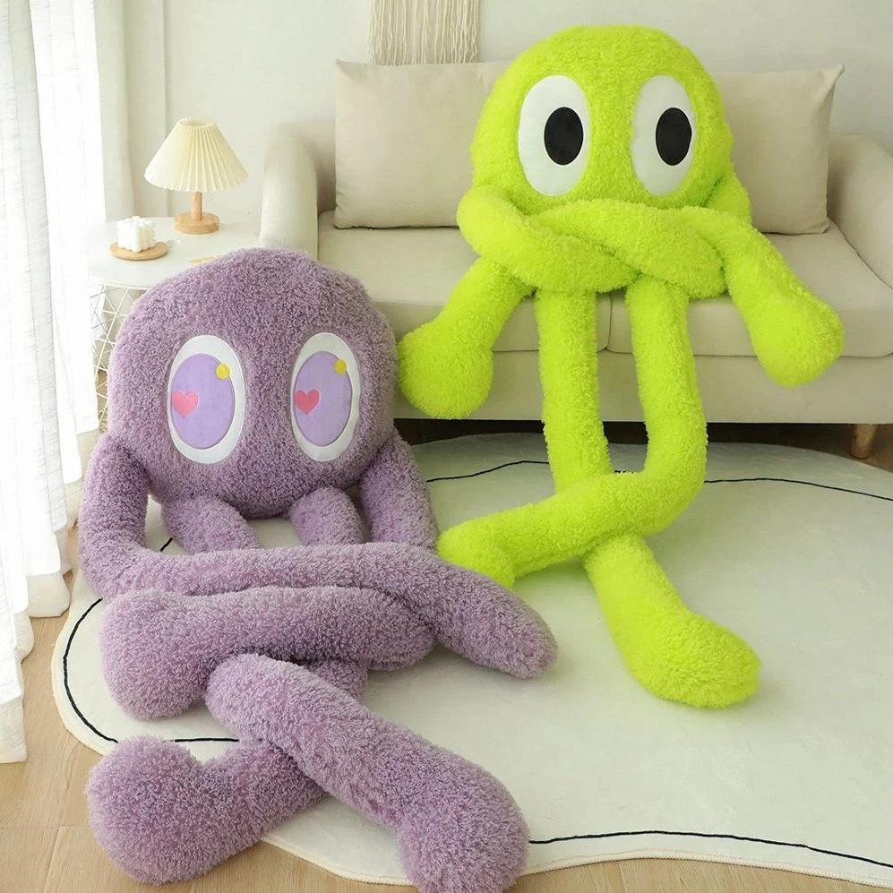 

200cm Giant Swag Ferry Green Alien Monster Plush Toys Cute Stuffed Long Arms Legs Octopus Throw Pillow Anime Kawaii Room Decor