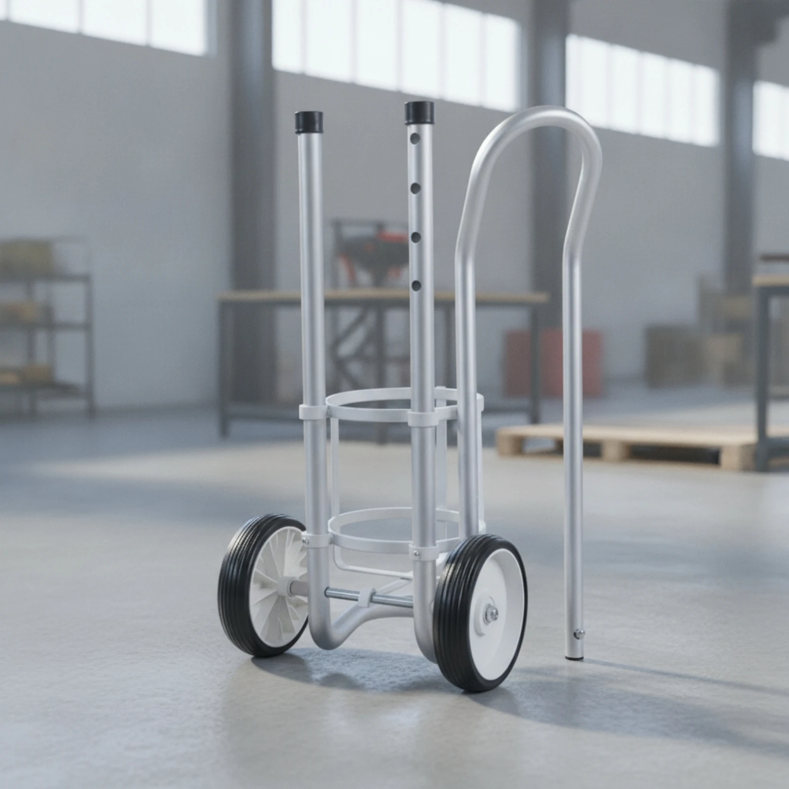 Gas Cylinder Hand Truck Aluminum Alloy Gas Cylinder Cart Gas Bottle Cart Portable Sturdy for Welders, Industrial Workshop
