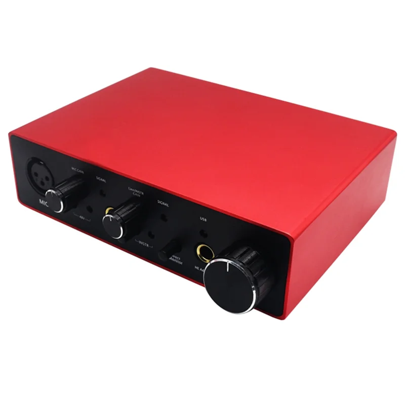 CABE-2X2 Professional USB Recording Sound Card Part With A High-Precision 24-B192 Khz Ad-Da Converter For Recording Guitar Live