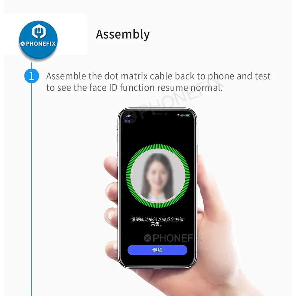JC Dot Matrix Cable For iPhone Face ID Fix X/11/11P/11PM/12/12P/12PM /13/13Mini/14/14PROMAX Dot Matrix Face ID Repair Flex Cable
