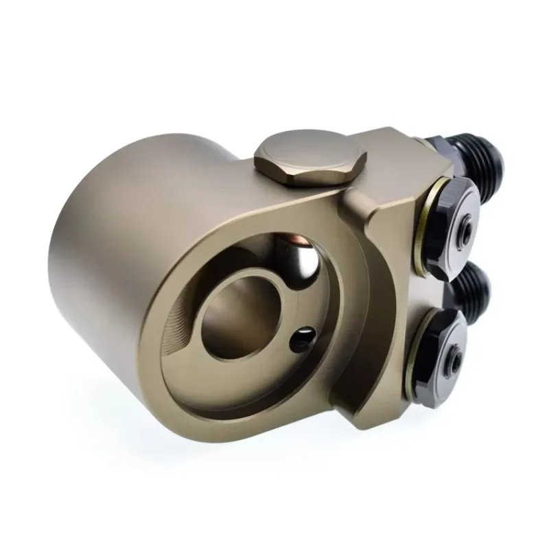 Billet Aluminum Oil Filter Adapter for Subra GT86 BRZ Honda Civic Oil Cooler Sandwich Plates With Thermostat 6