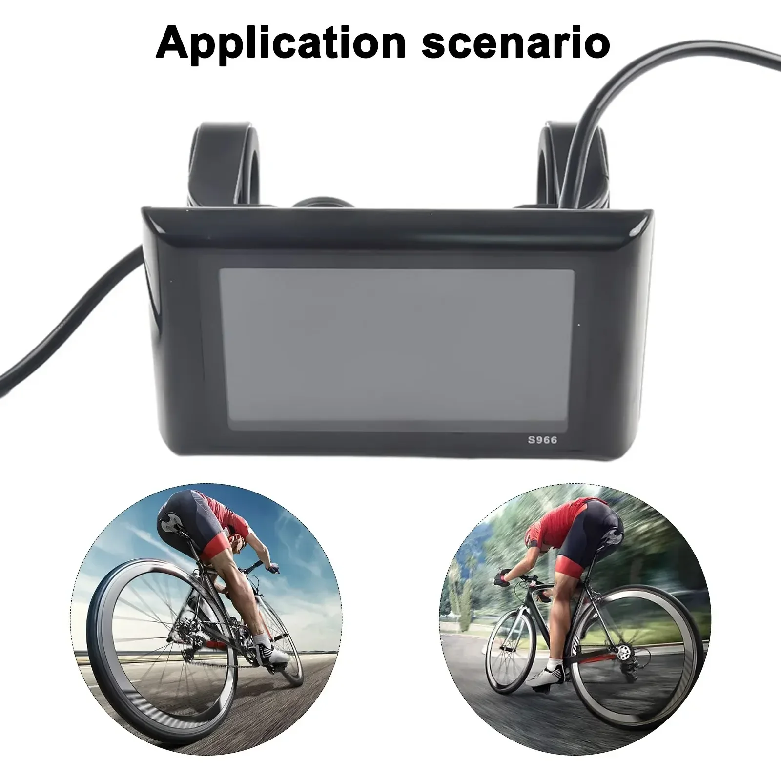 Electric Bike Display Control Black E-bike Electric Bicycle LCD-S966 Panel 24-72V 5pin ABS Agreement Control Display