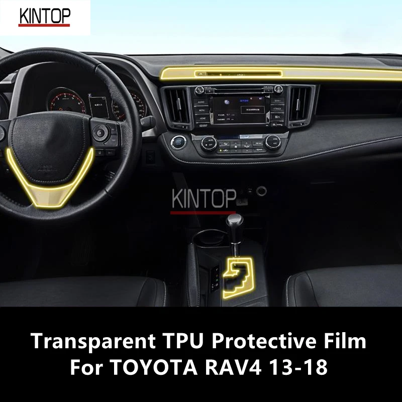 

For TOYOTA RAV4 13-18 Car Interior Center Console Transparent TPU Protective Film Anti-scratch Repair Film Accessories Refit