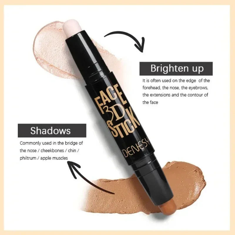 Heallor Gezicht Sproeten Dubbele Hoofd Concealer Pen Langdurige Witte Donkere Kringen Corrector Contour Oogstok Potlood Cosmetische Make