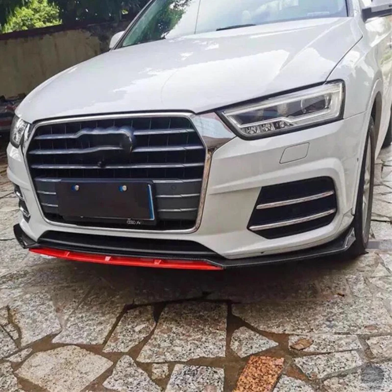 

Глянцевый черный, для Audi Q3/2013-2017 лет, передний диффузор из АБС-пластика, разделитель губ, спойлер, аксессуары, комплект кузова