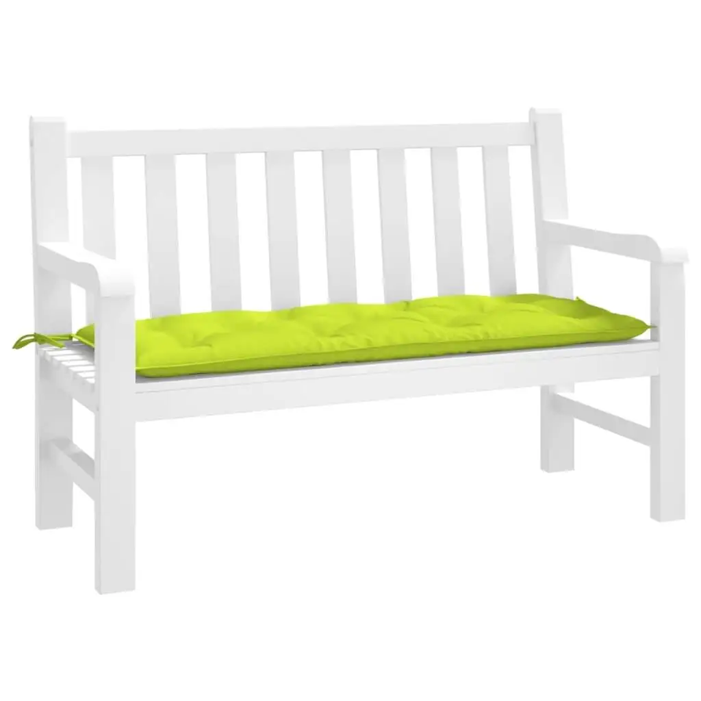 Bright Green Oxford Fabric Garden Bench Cushion 47.2x19.7x2.8 - Outdoor Seating Comfort