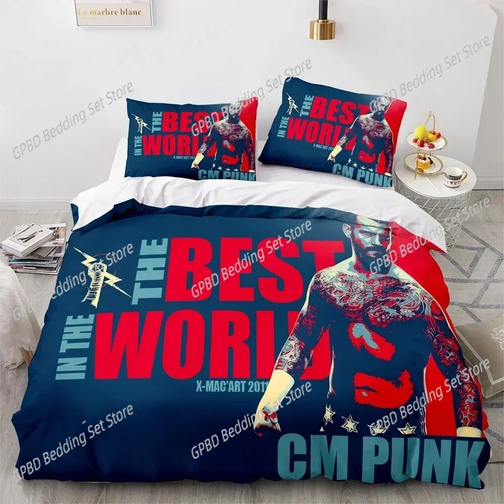 

Wrestling Game WWE EAW Bedding Set Duvet Cover Bedroom Comforter Covers Single Twin King ​Size Quilt Cover Home Textile