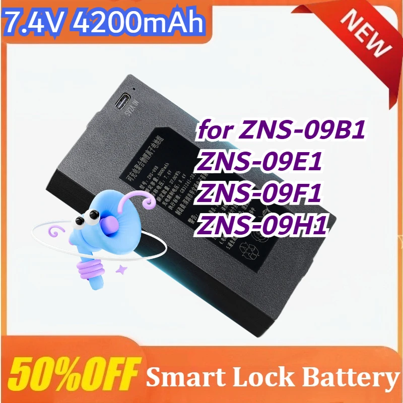

New 7.4V 4200mAh Lithium Smart Door Lock Battery for ZNS-09B1 ZNS-09E1 ZNS-09F1 ZNS-09H1