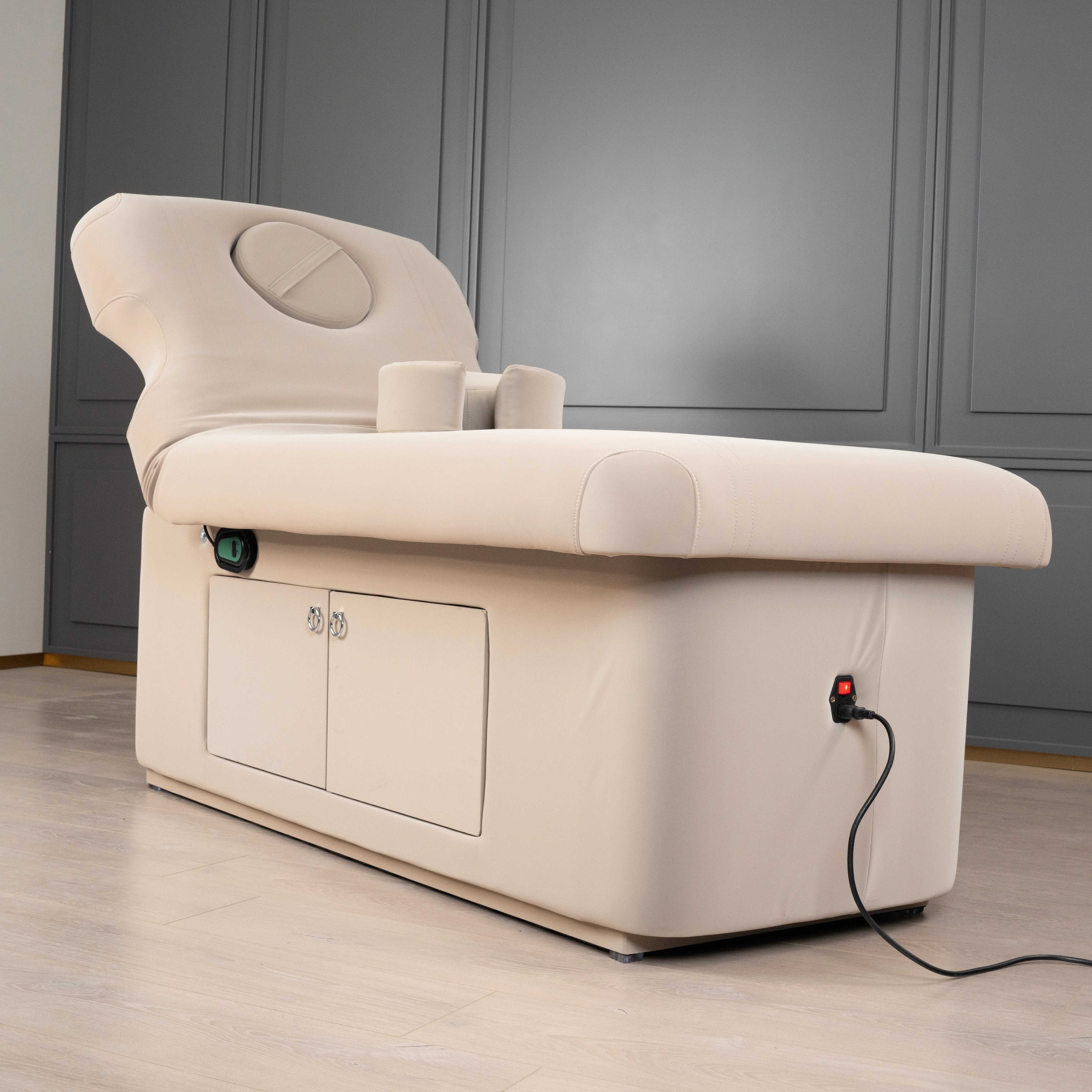 

Электрический регулируемый массажный стол для ухода за телом с полиуретановым материалом, 1 мотор, разделенный наклон спины для использования в спальне и в ванной комнате