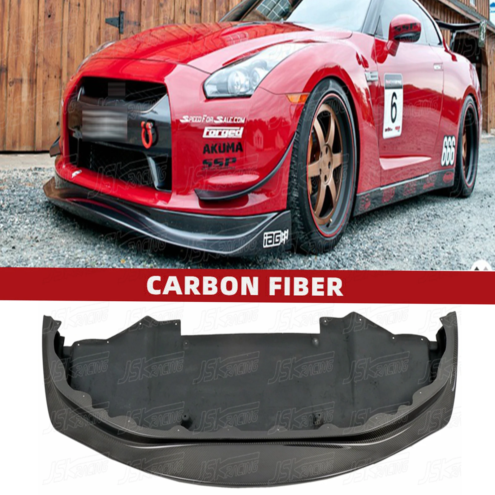 

Jsk Style Glass Fiber Front Lip For Nissan Gtr R35 2012-2016（JSKNSR508100）