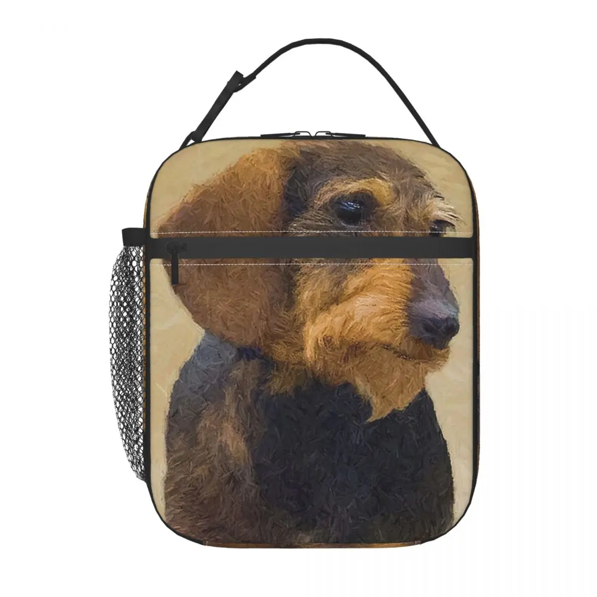 

Сумка-холодильник для обедов Dachshund (Wirehaired) для женщин и детей, портативная термосумка для еды, сумка-тоут для ланч-боксов