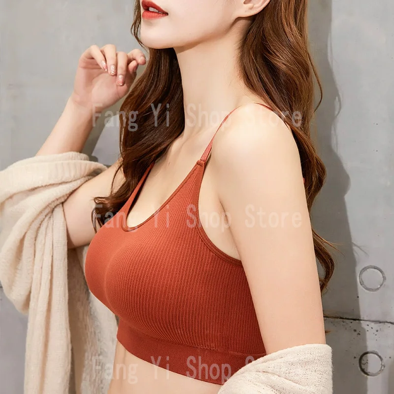 Women's seamless bra Full Cup Breathable bra Breathable comfort Sleep bra Running Fitness Sports bra Suspenders image 5