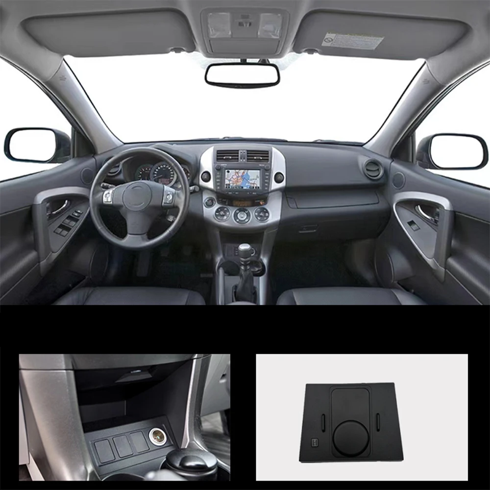 Car Wireless Mobile Phone Charger Center Console Storage QI 18W iPhone fast charge for Toyota RAV4 XA30 Vanguard 2005~2016